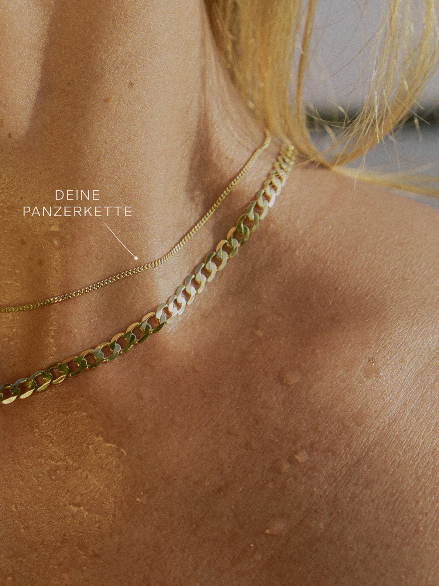Panzerkette TIMELESS Minimalistisch 8k Gold