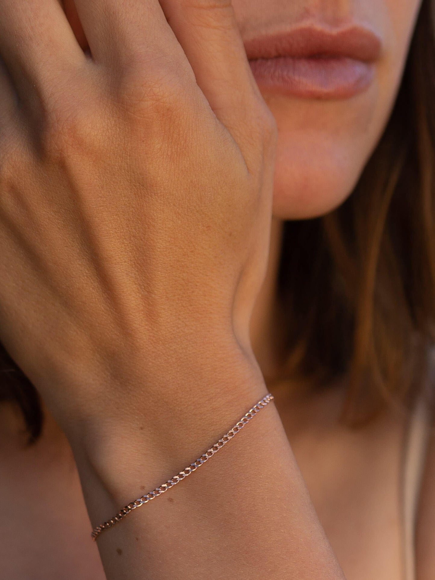 Armband Panzerkette ESSENTIAL Roségold Vergoldet