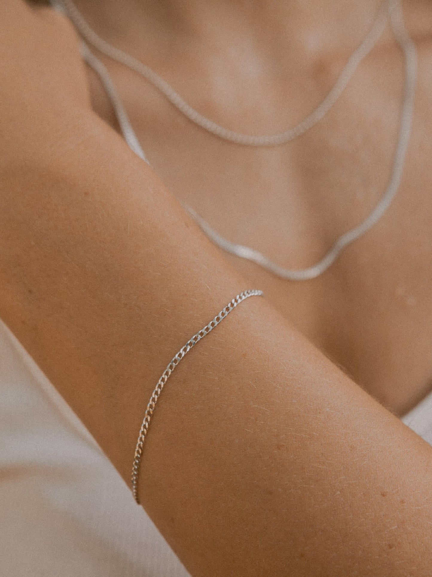 Armband Panzerkette ESSENTIAL Silber