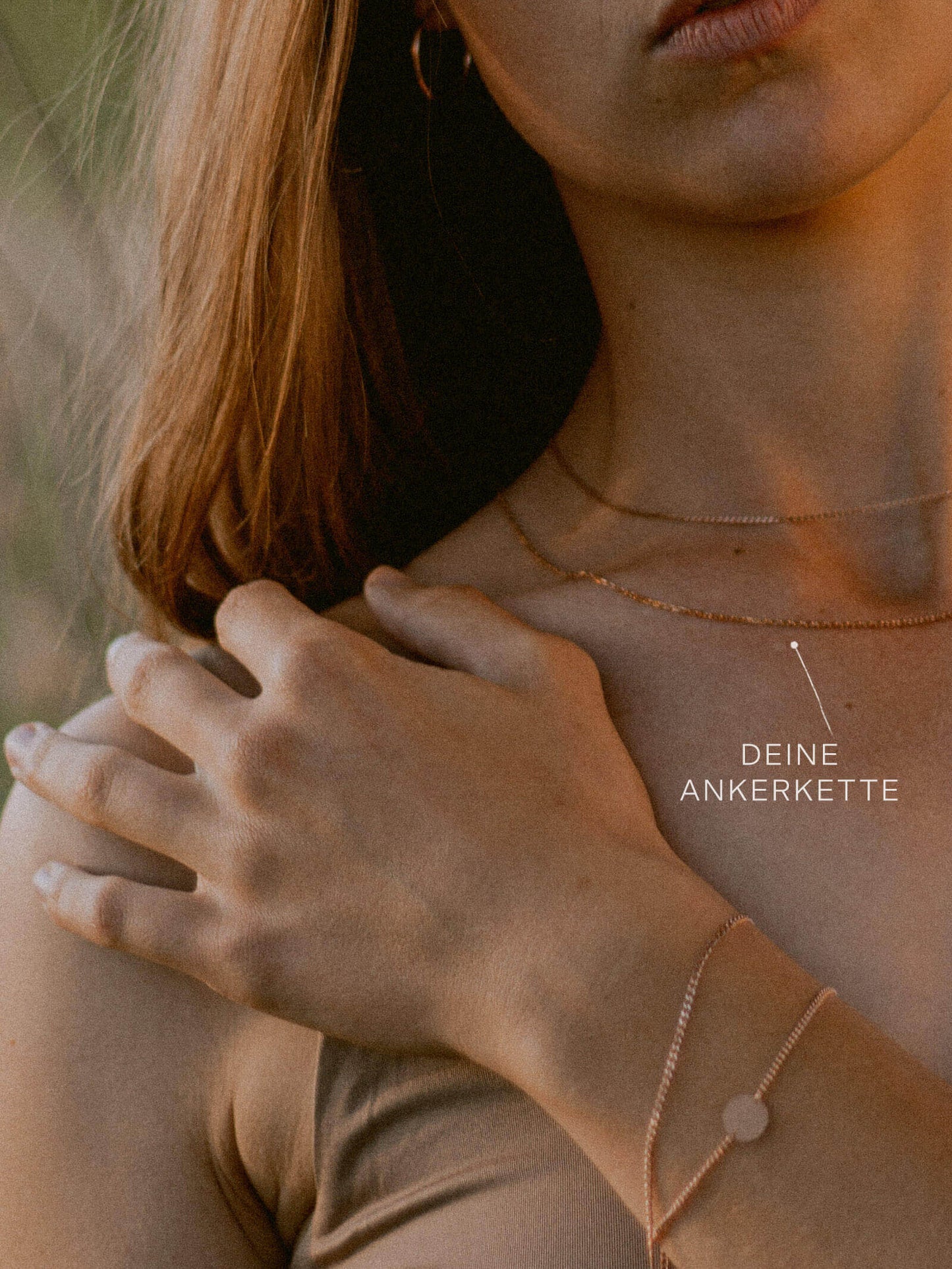 Ankerkette DELICATE Filigran Roségold Vergoldet