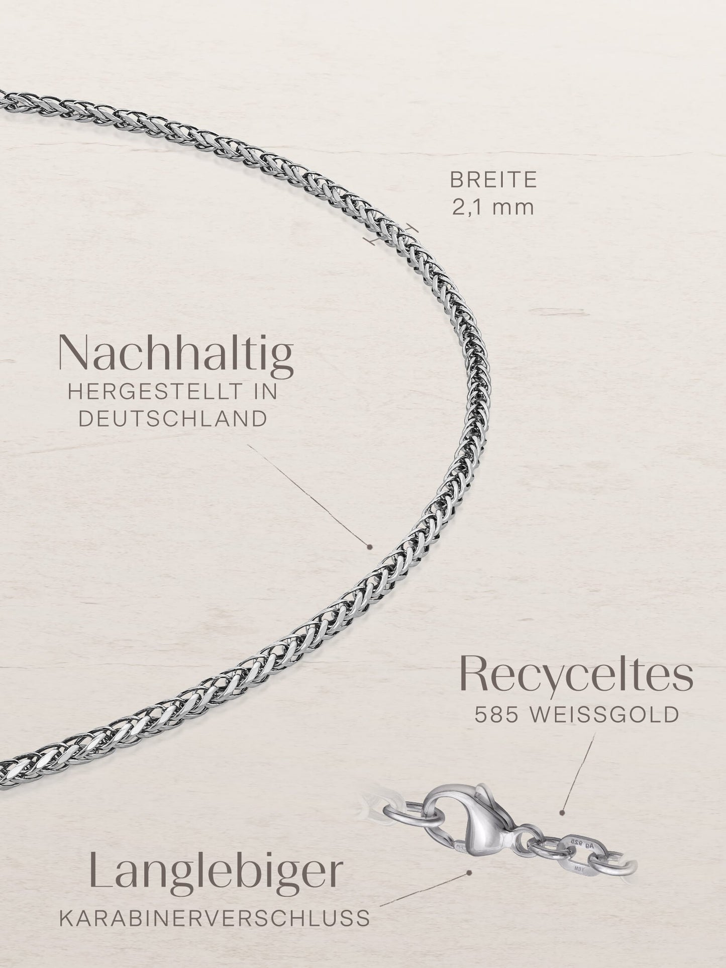 Armband Dollarkette PRESTIGE Klassisch 14k Echtgold