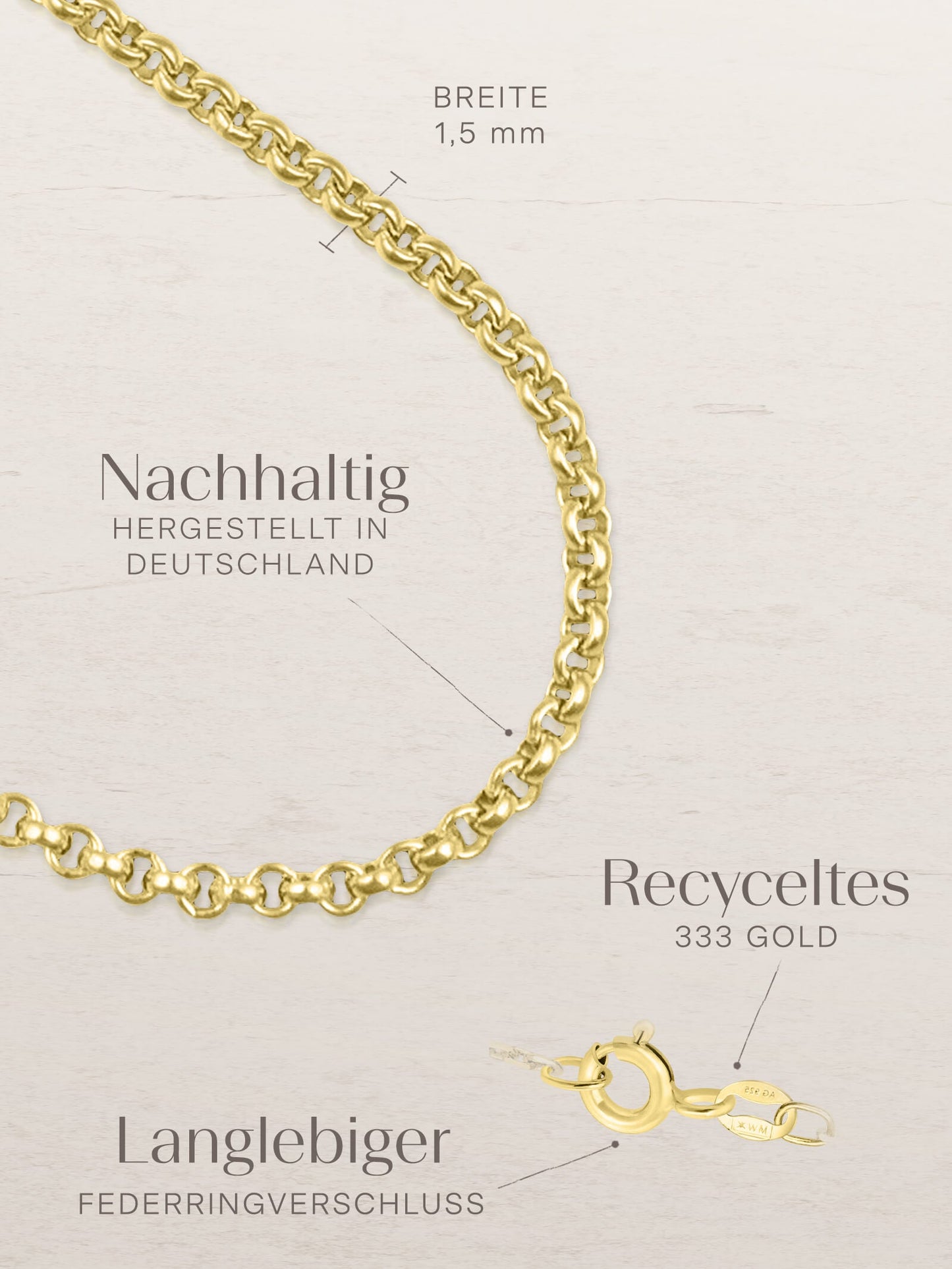 Erbskette TENDER Filigran 8k Gold