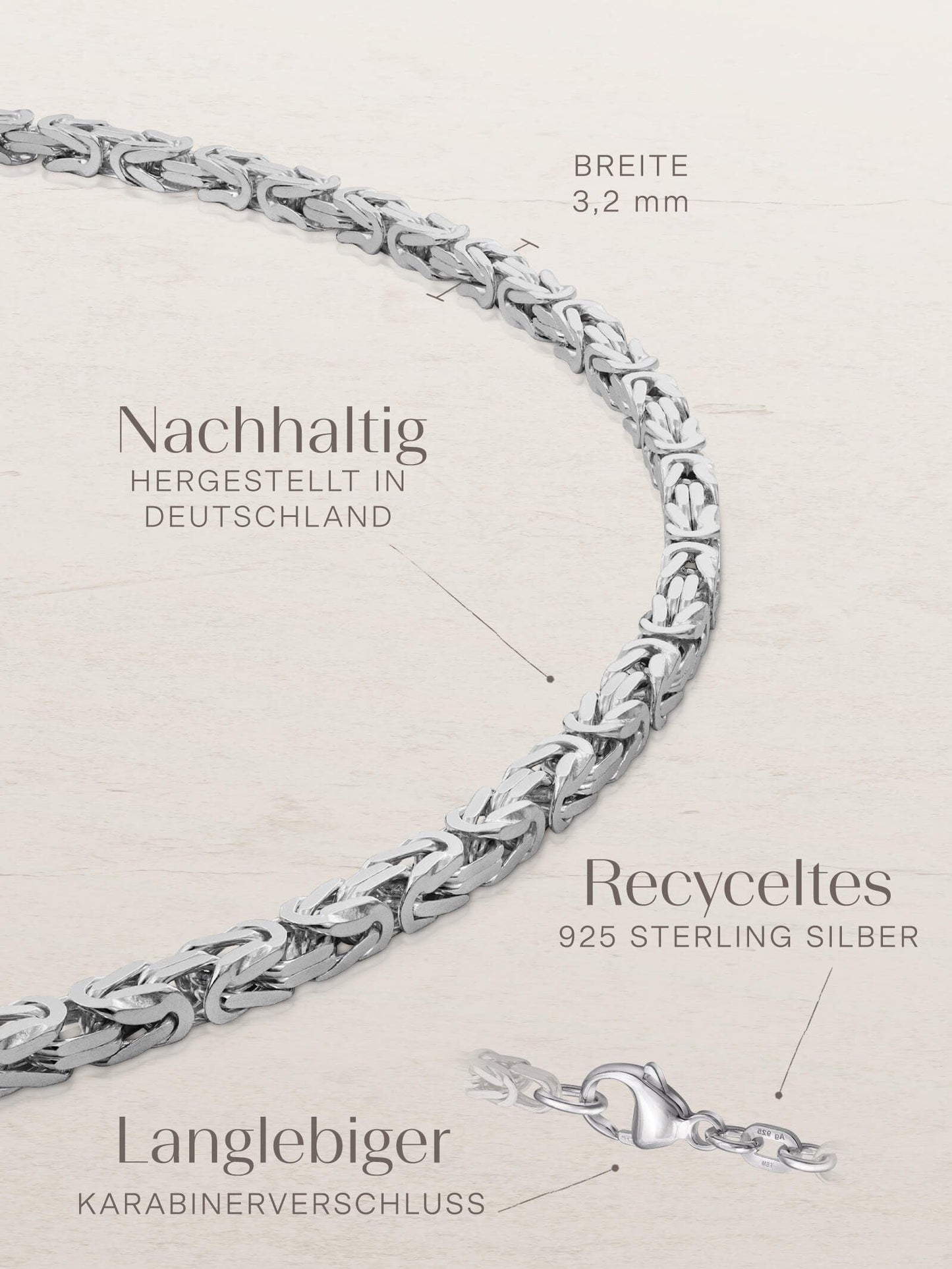 Königskette ROYAL Modern Silber
