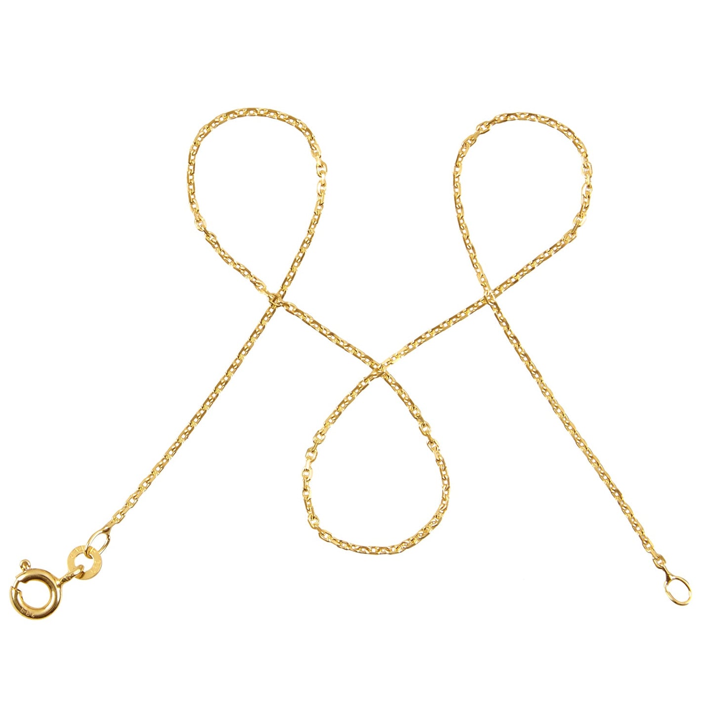 Ankerkette DELICATE Filigran Diamantiert 8k Gold